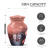 KARYLIZ Swan Urns for Ashes Combo of 5 10 Inch Funeral Urn for Adult Men & Women and 3 Inch Peach Mini Keepsake Urns for Burial Memorial Cremation Ash Container for Human Remains view 2