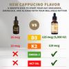 (2 Pack) Organic Vitamin D3 K2 Drops with MCT Oil & Omega 3 - Liquid Vitamin D3 5000 IU - K2 D3 Vitamin Supplement - Vitamin D Drops for Women & Men - No Fillers, Non-GMO, GMP, Cappuccino (2 Fl Oz) view 2
