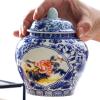 LENmzpomA Cremation urn Ceramic Cremation Urns for Human Ashes and Pet Ashes,Memorial Funeral Urn,Chinese Porcelain Decorative Urns(A) view 4