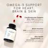 Glow Natural Wellness GLOMEGA - Antarctic Krill Oil Omega-3 Supplement for Women, Omega 3 Fatty Acids EPA & DHA 1000mg - 60 Softgels view 2