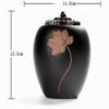 LENmzpomA Urns Funeral Urn Cremation Urns for Human Ashes Adult and Memorial Urns Burial Urns at Home Or in Niche at Columbarium(Black) view 2