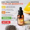 (2 Pack) Organic Vitamin D3 K2 Drops with MCT Oil & Omega 3 - Liquid Vitamin D3 5000 IU - K2 D3 Vitamin Supplement - Vitamin D Drops for Women & Men - No Fillers, Non-GMO, GMP, Citrus Flavor (2 Fl Oz) view 3