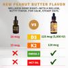 (2 Pack) Organic Vitamin D3 K2 Drops with MCT Oil & Omega 3 - Liquid Vitamin D3 5000 IU - K2 D3 Vitamin Supplement - Vitamin D Drops for Women & Men - No Fillers, Non-GMO, GMP, Peanut Butter (2 Fl Oz) view 2