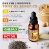 (2 Pack) Organic Vitamin D3 K2 Drops with MCT Oil & Omega 3 - Liquid Vitamin D3 5000 IU - K2 D3 Vitamin Supplement - Vitamin D Drops for Women & Men - No Fillers, Non-GMO, GMP, Peanut Butter (2 Fl Oz) view 3
