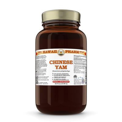 Chinese Yam (Dioscorea Polystachya) Dry Tuber Tincture, Made in Hawaii, All Natural, Vegan, Pure Liquid Extract - 32 fl.oz