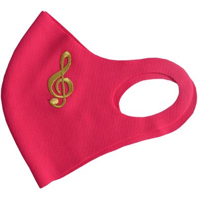 Alberts Gifts Music Pink Treble Clef Comfortable Mask/Reusable Polyester Non Medical Grade One Ply Face Covering