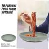 PACKOVE Non-slip Silicone Dinner Plate Suction Base Scoop Plate for Elderly Handicap Utensils Built up Utensils for Adults view 3