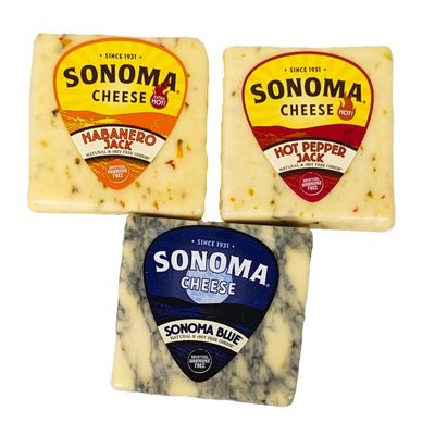 California Blue Cheese, Habanero Jack, and Hot Pepper Jack (3 x 5.3 oz)