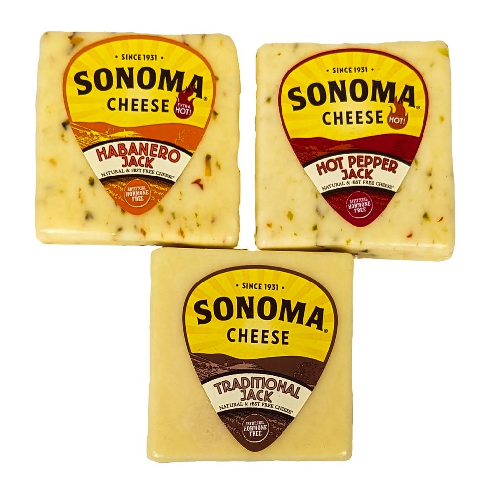 California Habanero Jack, Hot Pepper Jack and Traditional Jack (3 x 5.3 oz)