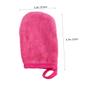 PartyKindom Luxurious Makeup Removal Gloves 3pcs Facial Cleansing Mitts Powder Puff Soft Cleaning Pads Washable for Daily Use view 2