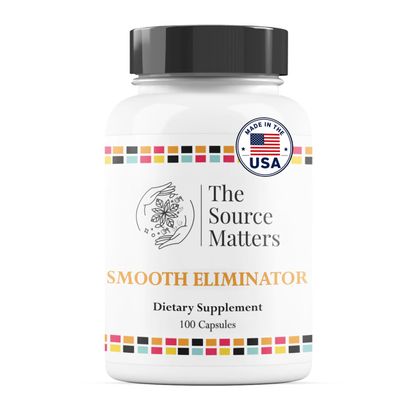 The Source Matters Smooth Eliminator Dietary Supplement | Cape Aloe for Occasional Constipation Relief, Bowel Support Detox, and Healthy Gut Function (100 Capsules)