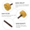 Abaodam Singing Bowl Mallet for Meditation Wooden Striker Stick with Smooth Finish for Yoga and Sound Therapy Deep Tones for Relaxation and Healing Yellow view 3