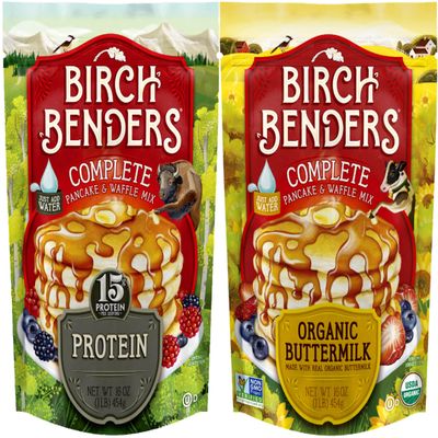 Birch Benders 16 oz Protein & 16 oz Organic Buttermilk Pancake & Waffle Mix