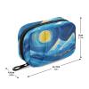 Sletend Blue Starry Sky Small Pill Organizer Bag Cute Full-Print Design Mesh Pockets & Removable Plastic Box Great for Travel Camping & Daily Carry view 3