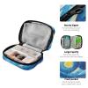 Sletend Blue Starry Sky Small Pill Organizer Bag Cute Full-Print Design Mesh Pockets & Removable Plastic Box Great for Travel Camping & Daily Carry view 4