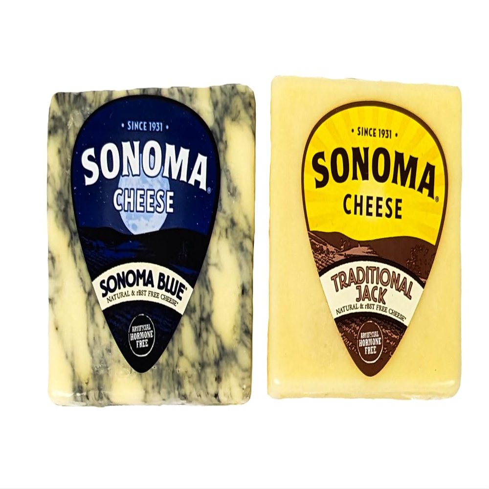 California Blue Cheese (2 x 5.3 oz Block) and Traditional Jack Cheese (2 x 5.3 oz Block)