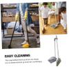 PACKOVE 1Set Plastic Broom and Dustpan Set with Long Ergonomic Handle Soft Bristles for Indoor and Outdoor Sweeping Efficient Cleaning Tool for Home Office and Retail Spaces view 2