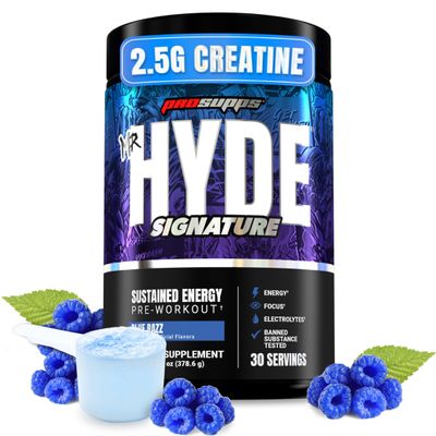 ProSupps Mr. Hyde Signature V2, Pre Workout Powder with Creatine, Beta Alanine & Caffeine - Performance, Energy & Endurance - Clean Fitness & Gym Supplements for Men & Women (Blue Razz, 30 Servings)