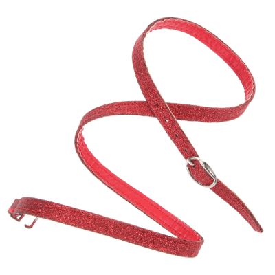 PartyKindom 1pair Detachable High Heel Shoe Straps Elegant Pu Straps for Heels Versatile for Women and Stylish Design Red