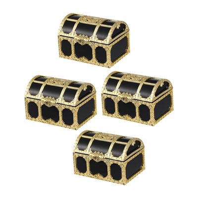 Abaodam 4pcs Pirate Candy Box Treasure Chest Snack Container for Parties Events