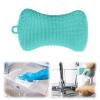 Silicone Dish ScrubberSilicone Dish SpongeKitchen Sponge for Cleaning Dishes (Cyan) view 1