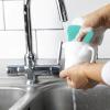 Silicone Dish ScrubberSilicone Dish SpongeKitchen Sponge for Cleaning Dishes (Cyan) view 4