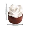 Vobumix Essential Oil Passive Flower Diffuser Mini Ceramic Essential Oil Small Diffuser Rose Flower Porcelain Aromatherapy Diffusers for Home Office view 3