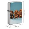 Three Dachshunds Lighter Case Fashionable Pocket Lighter Holder, Durable Protective Cover for Lighters view 2