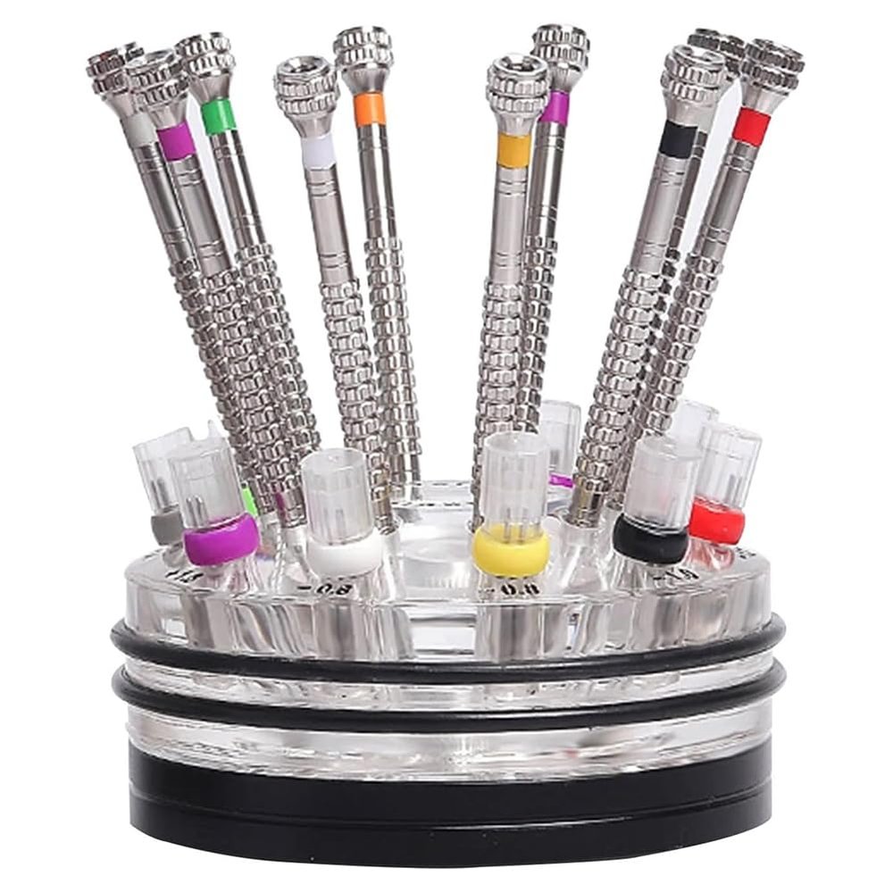 10Pcs Optical Eyeglass Repair Tool Kit Micro Precision Glasses Repair Kit Support Rotation Anti-Slip Handle Design for Eyeglasses Repair Watch Mobile Phone Ele
