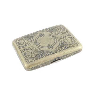 Anneome Flipping Cover Retro Storage Case Portable Stainless Steel Holder for and Compressive Design for Boyfriends