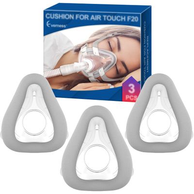 3 Packs Replacement Mask Cushion (S) for AirTouch F20, Optimized Comfort & Secure Seal with Advanced CPAP Memory Foam Technology (New Version), F20 Full Face Masks Supplies by Everness (S)