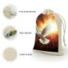 STVNKML 8-Pack Dove Sun Art Drawstring Gift Bags Cotton Linen Party Favors Bags for Decorated Event Favors view 3
