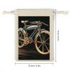 STVNKML 8-Pack Bike Drawstring Gift Bags Cotton Linen Party Favors Bags for Decorated Event Favors view 2