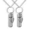 Set of 2 Silver Cremation Urn&Vial on 24"-Chain Necklace with Leaf,Memorial Urn,Leaf Memory Jewelry,Leaf Cremation Necklace view 1