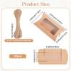 Beebeecraft 30Pcs Paper Pillow Boxes Burlywood Kraft Party Pillow Favors Cardboard Candy Box Candy Treat Gift with Clear Window and Jute Twines for Wedding Birthday Halloween Christmas Party Supplies view 2