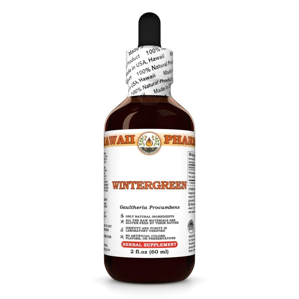 Wintergreen (Gaultheria Procumbens) Dry Leaf Tincture, All Natural, Vegan, Pure Liquid Extract - 2 fl.oz