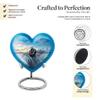 KARYLIZ Motorcycle Urns for Human Ashes - Bike Urn for Ashes Adult Male Motorcycle - Mini Heart Keepsake Urns for Bike Lovers - Blue Cremation Adult Urn for Dad (3 Inch) view 3