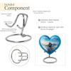 KARYLIZ Motorcycle Urns for Human Ashes - Bike Urn for Ashes Adult Male Motorcycle - Mini Heart Keepsake Urns for Bike Lovers - Blue Cremation Adult Urn for Dad (3 Inch) view 4