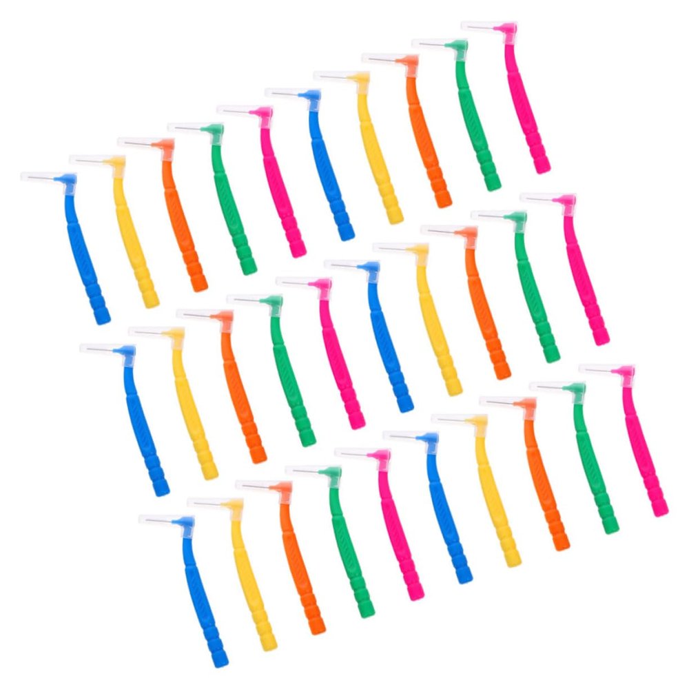 VICASKY Interdental Brush Set 30pcs Gum Interdental Brushes Toothbrush for Braces and Dentures Portable Cleaning Toothbrush