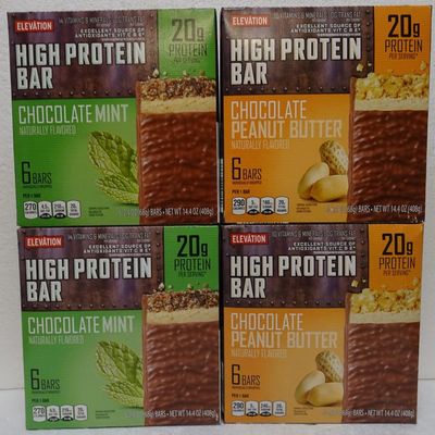 Elevation High Bar Chocolate Mint & Chocolate Peanut Butter 14.4oz 408g (Four Boxes)