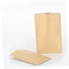 OHPHCALL 50pcs Self-standing Kraft Paper Sealed Bags Zipper Food Grade Reusable Pouch Bag view 4