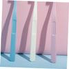 Beaupretty 9-Piece Nylon Adult Toothbrush Set Hard Bristles Matte Finish for Oral Care and Teeth Cleaning Available in Pink Sky Blue and Beige view 2