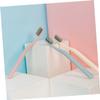 Beaupretty 9-Piece Nylon Adult Toothbrush Set Hard Bristles Matte Finish for Oral Care and Teeth Cleaning Available in Pink Sky Blue and Beige view 3