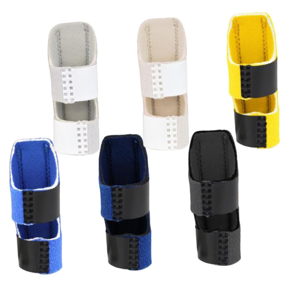Beaupretty 6pcs Breathable Finger Splint Strap Finger Sleeve for Rehabilitation and Comfort Nighttime Use to Prevent Bending Multi-color Options