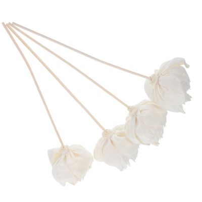 PRETYZOOM 4pcs Floral Aromatherapy Diffuser Rattan Essential Oil Flower Scent Diffusers for Home Decor