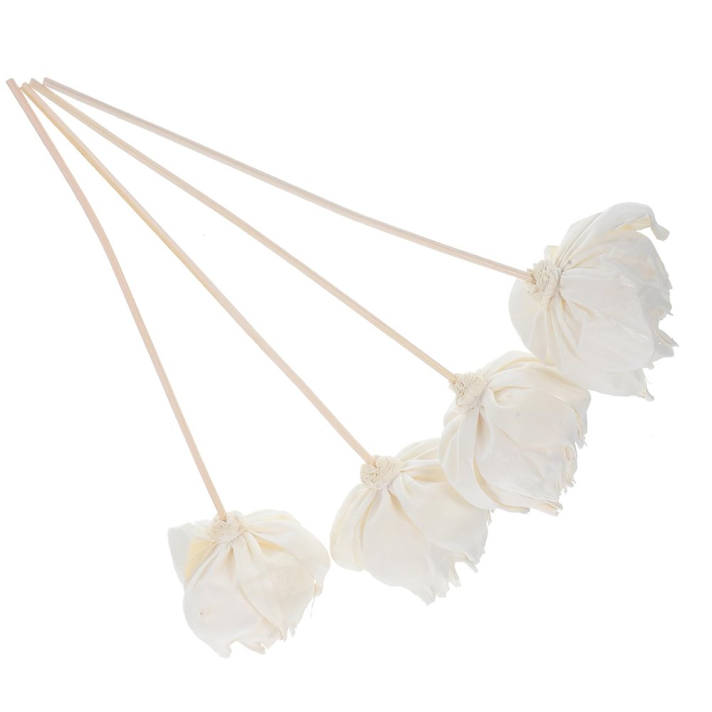 PRETYZOOM 4pcs Floral Aromatherapy Diffuser Rattan Essential Oil Flower Scent Diffusers for Home Decor