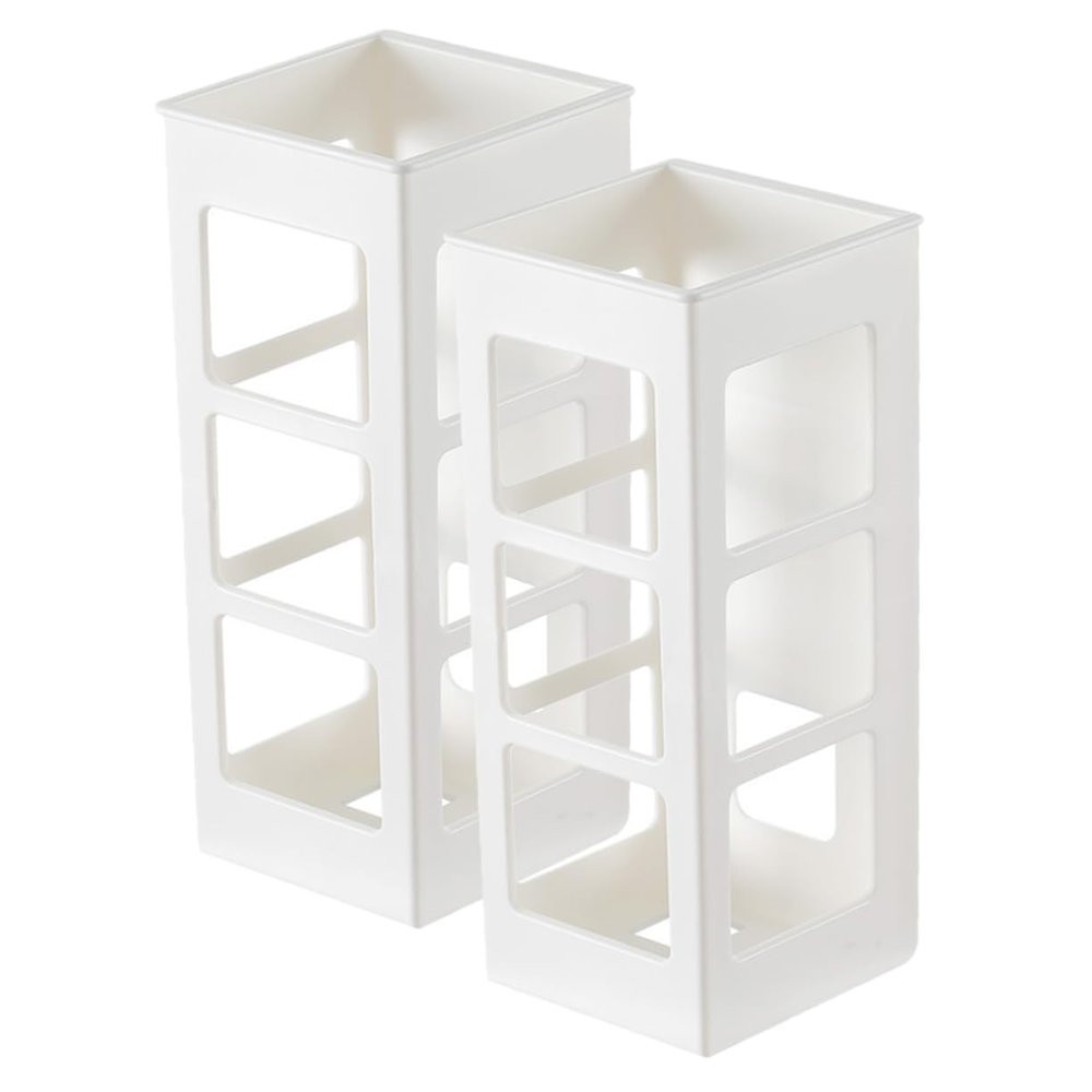 IMIKEYA 2pcs Wall Hair Tool Organizer Hair Dryer Curler Holder White Bathroom Wall Mount