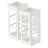 IMIKEYA 2pcs Wall Hair Tool Organizer Hair Dryer Curler Holder White Bathroom Wall Mount view 1
