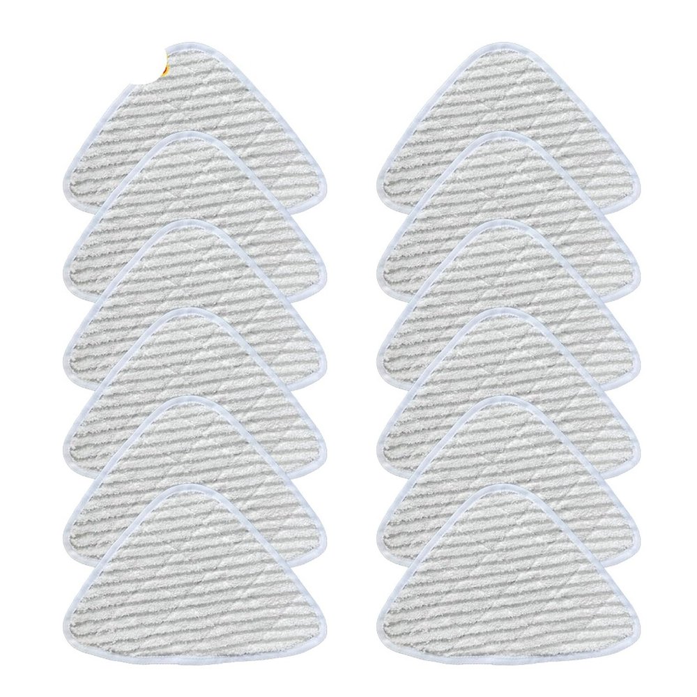 IHFMPFKJ Microfiber Steam Mop Pad,Steam Cleaner Parts Triangle Replacement Cloths Compatible for O-Cedar/Compatible for Vileda 100 Microfiber Clot Cleaning Cloth(12pcs)