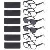 BLOEXCLU 6 Pack Reading Glasses for Women Men Blue Light Blocking Spring Hinge Computer Readers, Anti Eyestrain/Glare (6 Mixed C8, 1.5, Diopters) view 1